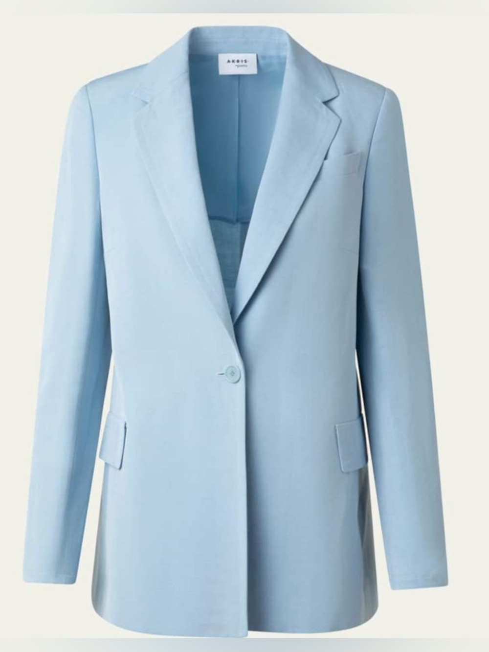 AKRIS PUNTO nwt $1,590 Linen Blend Blazer Sky Blue sz 4
